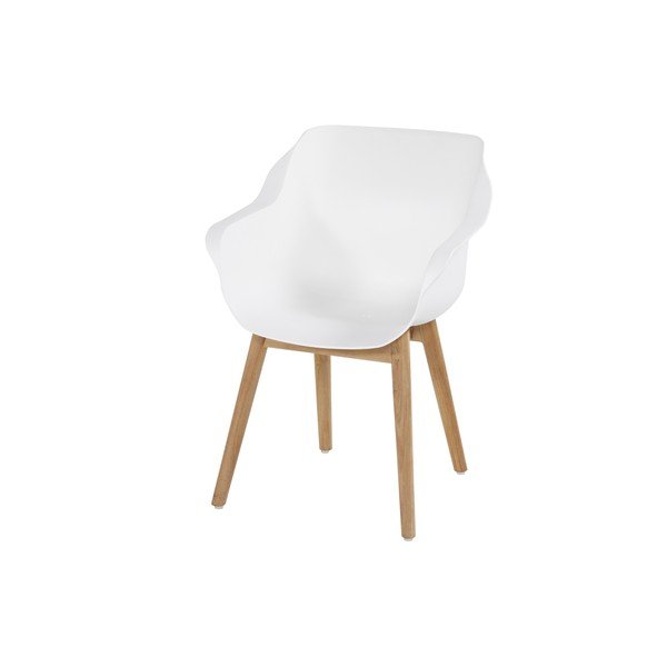Scaune de grădină albe 2 buc. din plastic Sophie Teak – Hartman