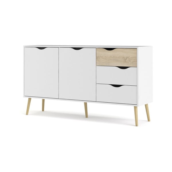 Comodă albă 147x82x39 cm Oslo – Tvilum-image-2