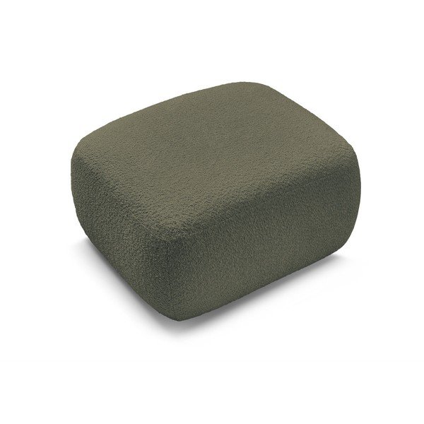 Taburet verde cu tapițerie din țesătură bouclé Montaigne – Bobochic Paris-image-3