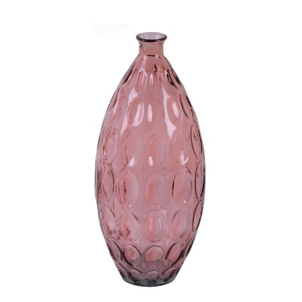 Vază din sticlă reciclată Ego Dekor Dune, înălțime 45 cm, roz