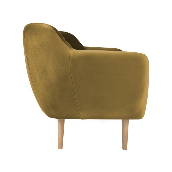 Fotoliu Mazzini Sofas AMELIE, galben muștar-image-1