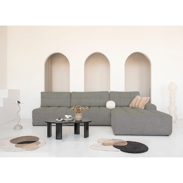 Colțar modular maro deschis extensibil/cu spațiu de depozitare (cu colț pe partea dreaptă) Lulu – Miuform-image-1