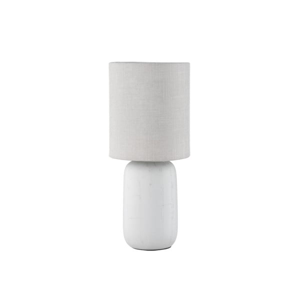 Veioză din ceramică și pânză Trio Clay, înălțime 35 cm, gri