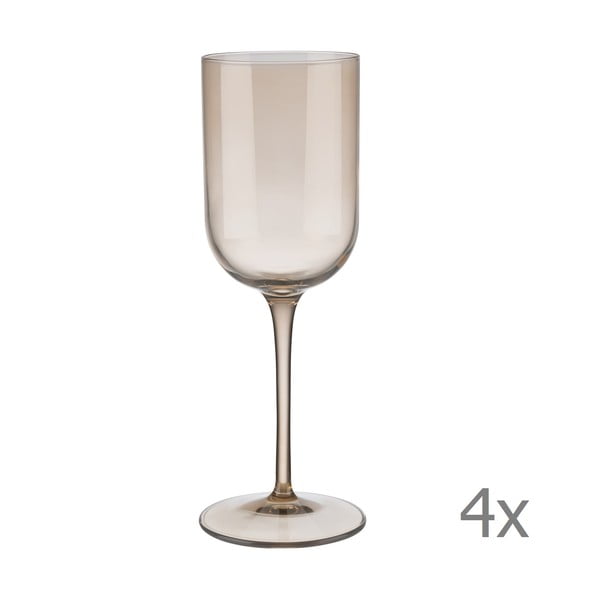 Set 4 pahare pentru vin alb Blomus Fuum, 280 ml, maro transparent