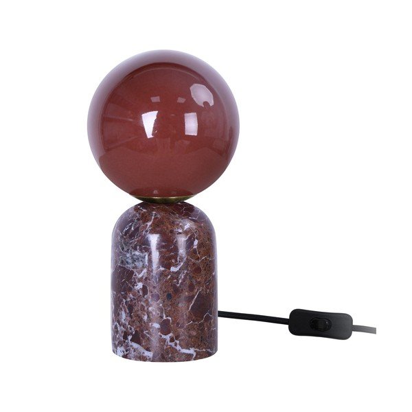 Veioză burgundy din marmură (înălțime 20 cm) Lazio Sphere – Leitmotiv