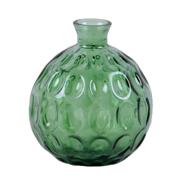 Vază din sticlă reciclată Ego Dekor Dune, înălțime 18 cm, verde