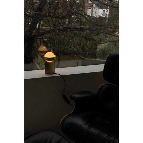 Veioză aurie cu intensitate reglabilă cu abajur din sticlă (înălțime 22 cm) Loop – tala-image-4