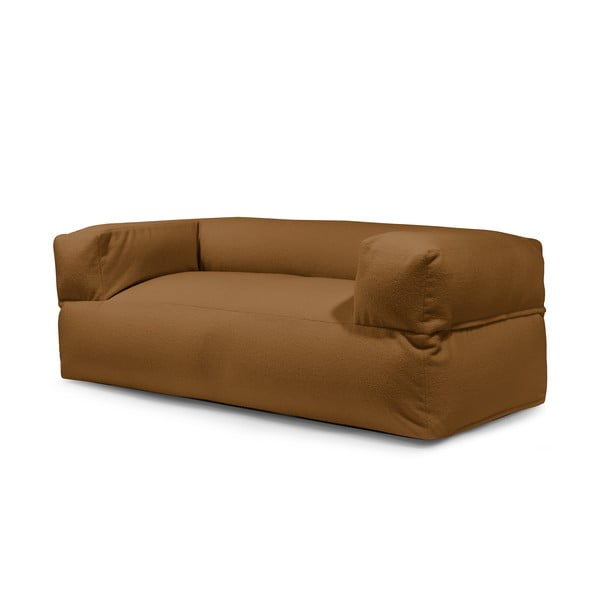 Fotoliu bean bag maro cu tapițerie din țesătură bouclé Sofa MooG – SLOWDOWN