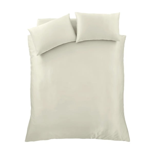 Lenjerie de pat bej din satin pentru pat dublu 200x200 cm Silky Soft – Catherine Lansfield