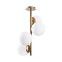 Plafonieră albă/alămie cu abajur din sticlă ø 15 cm Faze – Opviq lights