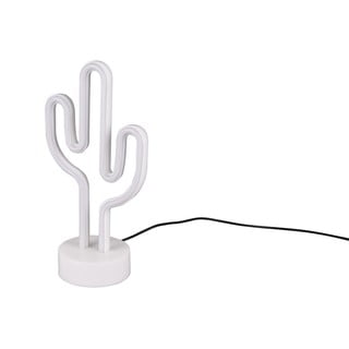 Veioză alb LED (înălțime 29 cm) Cactus – Trio