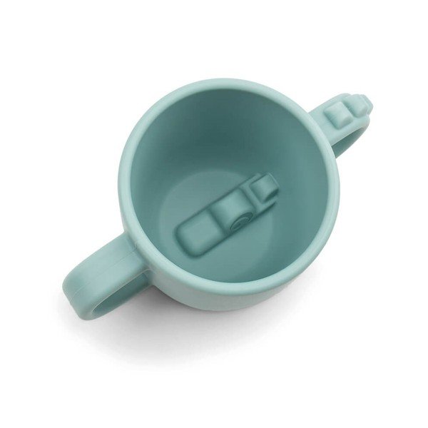 Cană pentru copii albastră din silicon 0,17 l Croco - Done by Deer-image-1