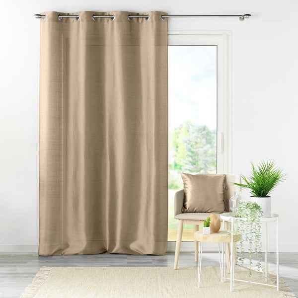 Draperie bej din satin 140x240 cm Shana – douceur d'intérieur-image-3