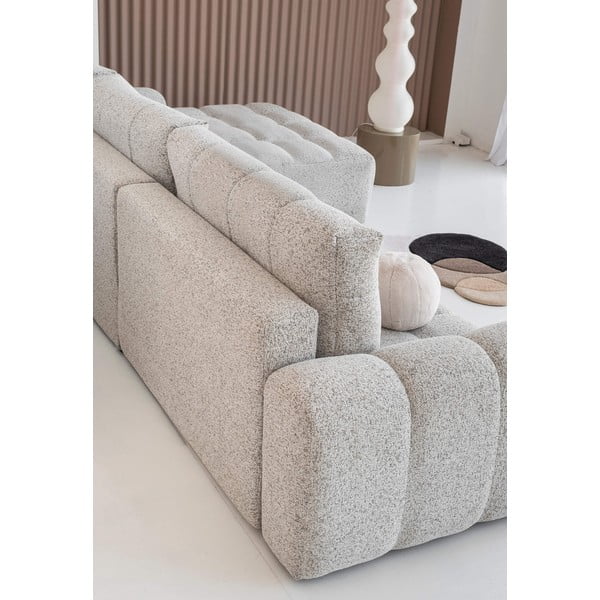 Colțar modular bej extensibil/cu spațiu de depozitare (cu colț pe partea dreaptă) Lulu – Miuform-image-4