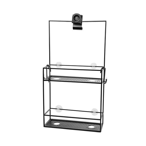 Raft pentru baie negru suspendat din oțel Cubiko – Umbra-image-1