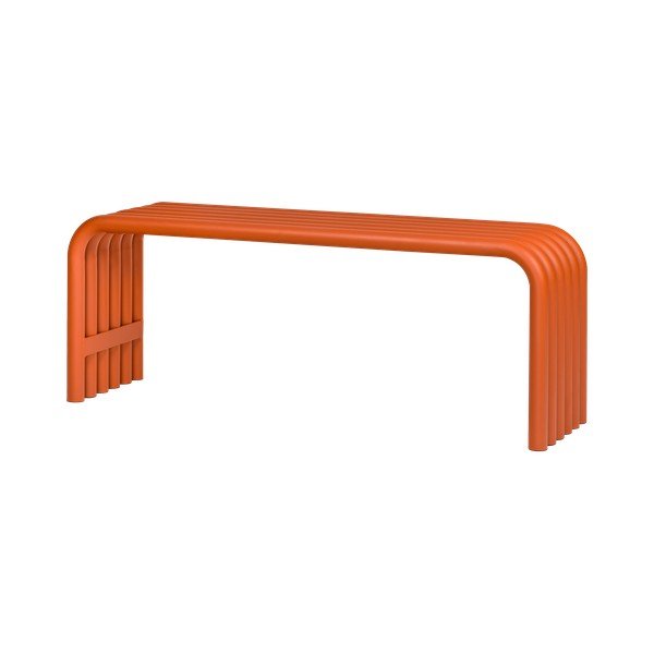 Bancă de grădină portocalie din metal Nokk – noo.ma