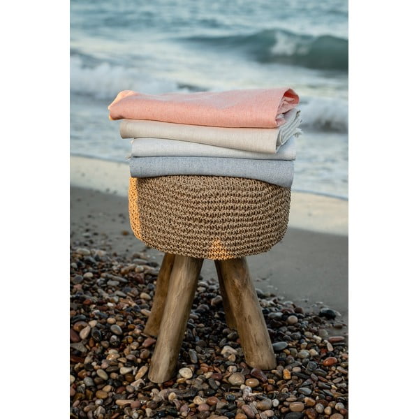 Pled din amestec de bumbac Euromant Summer Linen, 140 x 180 cm, albastru-image-4