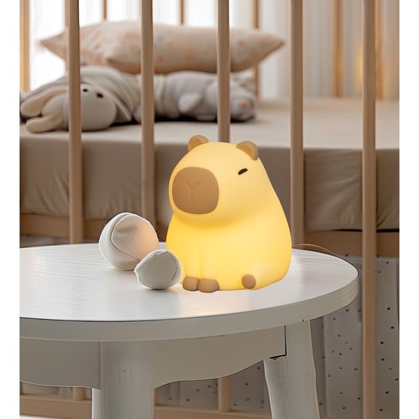 Lampă de veghe pentru copii galben-deschis Capybara – Fischer & Honsel-image-3