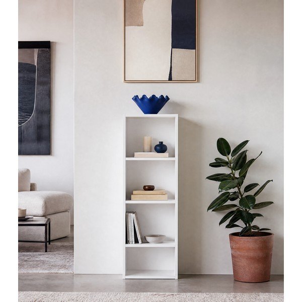Bibliotecă albă 30x106x24 cm Cube – Casa Selección-image-1