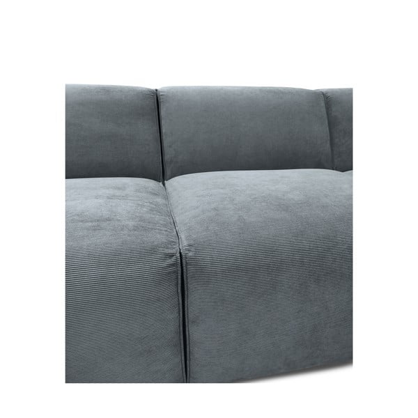 Colțar gri cu tapițerie din catifea reiată  (cu colț pe partea dreaptă) Sting – Scandic-image-1