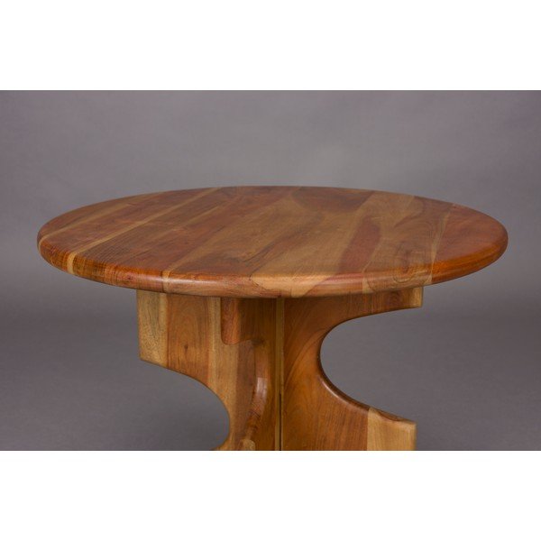 Măsuță auxiliară rotundă din lemn de acacia ø 60 cm Morgan – Dutchbone-image-3