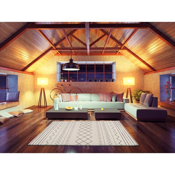 Covor Universal Akka Geo, 160 x 230 cm, bej-image-1