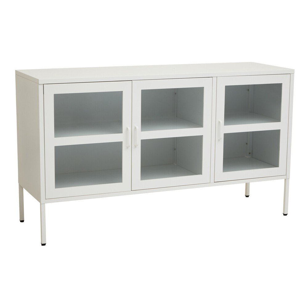 Vitrină albă din oțel 140x80x45 cm Acier – Premier Housewares
