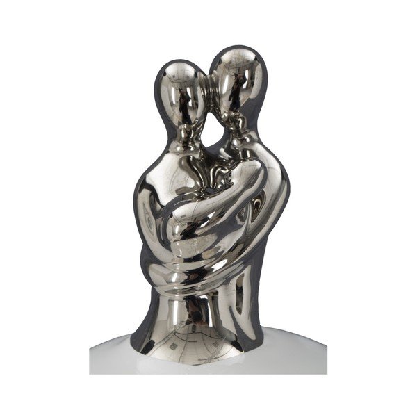 Recipient din ceramică Mauro Ferretti Family Grande, alb-argintiu-image-4