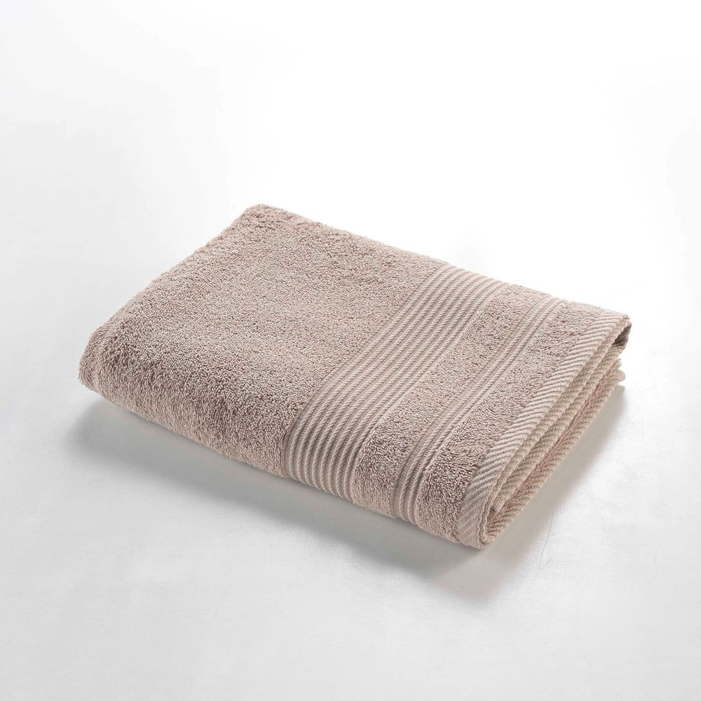 Prosop bej din bumbac din frotir 70x130 cm Tendresse – douceur d\'intérieur