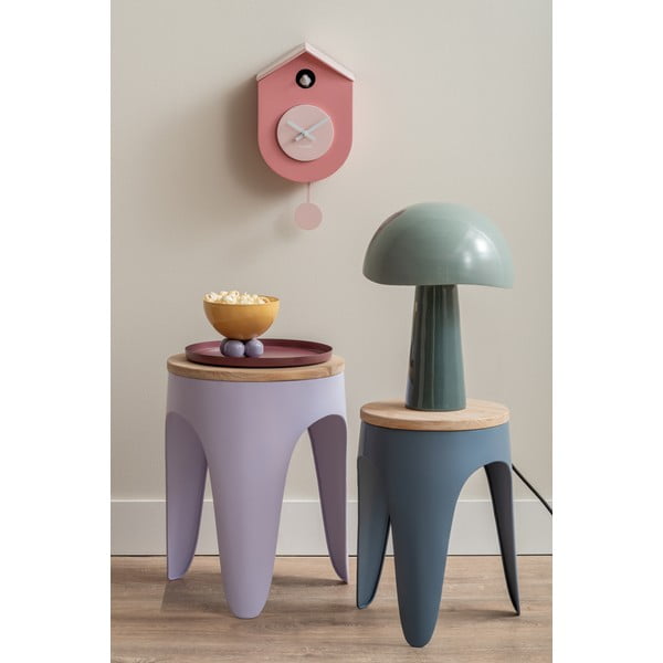 Scaune tip taburet albastre/mov 2 buc. din metal Double Funky – Leitmotiv-image-1