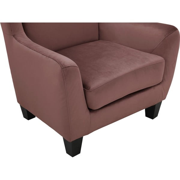 Fotoliu roz wing cu tapițerie din catifea Zhili - Støraa-image-1