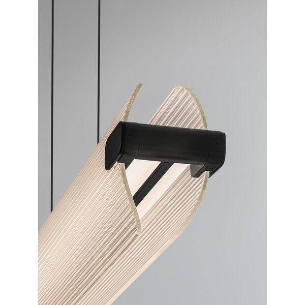 Lustră negru-mat LED cu intensitate reglabilă din sticlă Emery – Nova Luce-image-2