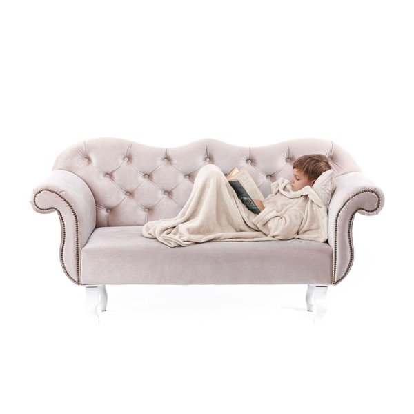 Pătură cu mâneci pentru copii DecoKing Lazykids, bej-image-4