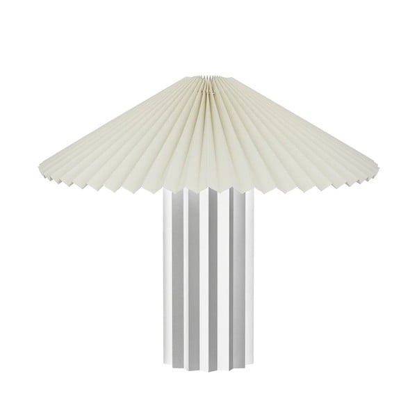 Veioză albă-argintie cu intensitate reglabilă cu abajur textil (înălțime 36 cm) Taite – Blomus