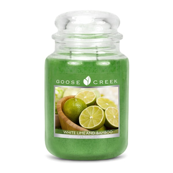 Lumânare parfumată Goose Creek, aromă de limonadă și bambus, 150 ore