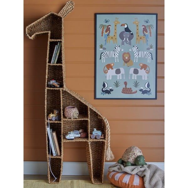 Bibliotecă pentru copii din ratan 46x148 cm Kalu - Bloomingville Mini-image-1