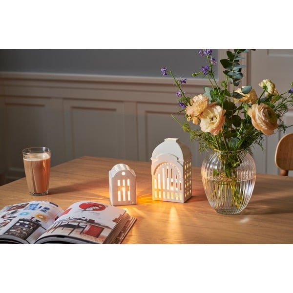 Sfeșnic din ceramică Kähler Design Urbania Lighthouse Smithy, alb-image-2