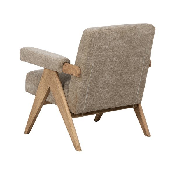 Fotoliu bej cu tapițerie din chenille Rest – Ixia-image-3