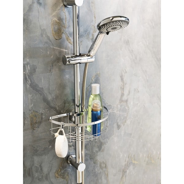 Raft pentru baie argintiu autoadeziv din oțel inoxidabil Floresta – Wenko-image-1