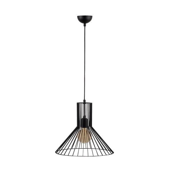 Lustră neagră cu abajur din metal ø 38 cm Fellini – Opviq lights