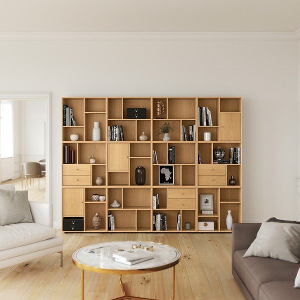 Sistem modular de rafturi cu aspect de lemn de stejar 70x70 cm Z  – Tenzo-image-1