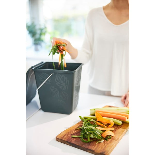 Container pentru deșeuri compostabil verde închis 7 l Greenlije - Rotho-image-4