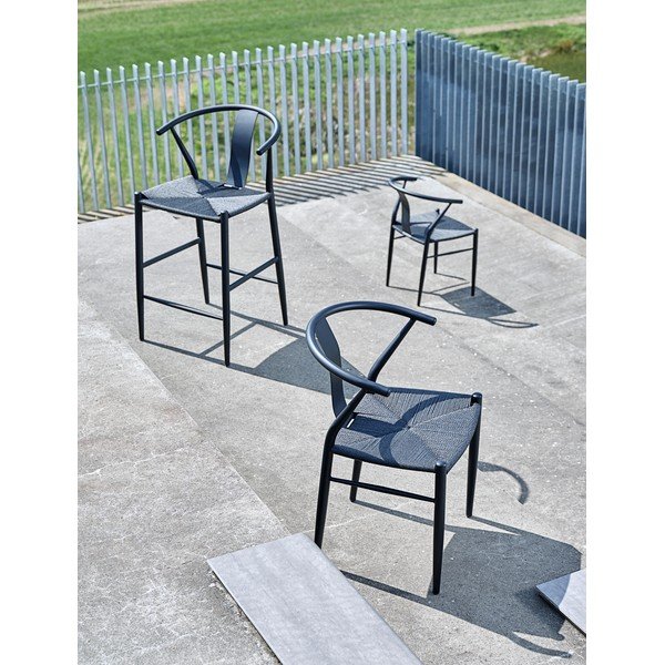 Scaun de bar Canett Alto, negru-image-1