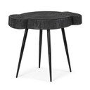 Măsuță de cafea neagră cu blat din lemn de acacia 35x45 cm Zakia – Bizzotto