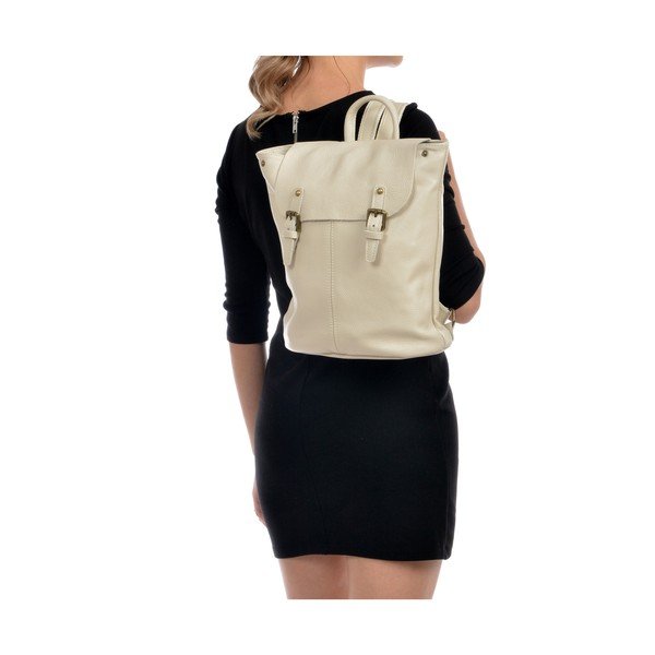 Rucsac din piele Roberta M, bej-image-4