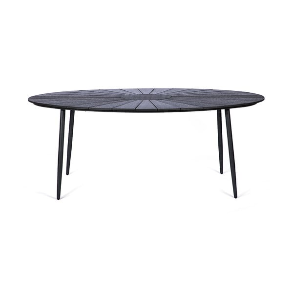 Masă de grădină cu blat artwood Bonami Selection Marienlist, 190 x 115 cm, negru-image-2