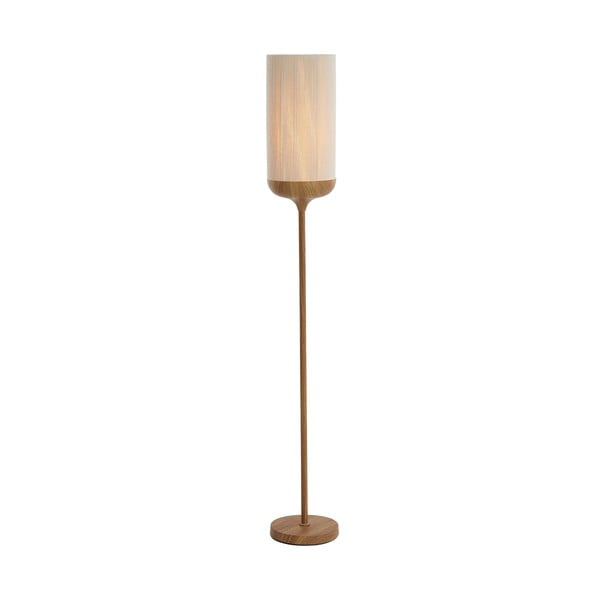 Lampadar în culoare naturală cu abajur textil (înălțime 159 cm) Dania – Light & Living