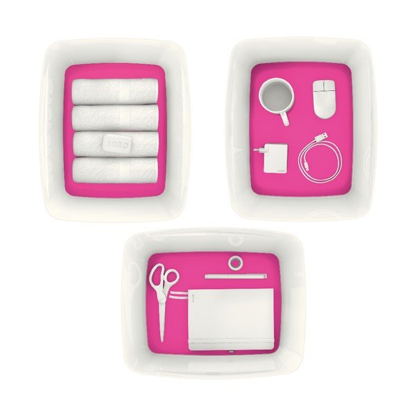 Cutie de depozitare albă/roz din plastic cu capac 32x38.5x20 cm MyBox – Leitz-image-2