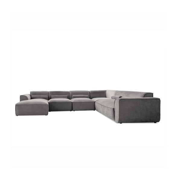 Colțar gri deschis (cu colț pe partea dreaptă/în formă de "U") Flex Felix – Miuform