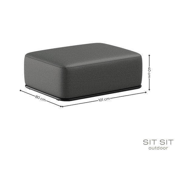 Taburet de grădină gri închis Straw – Sit Sit-image-3